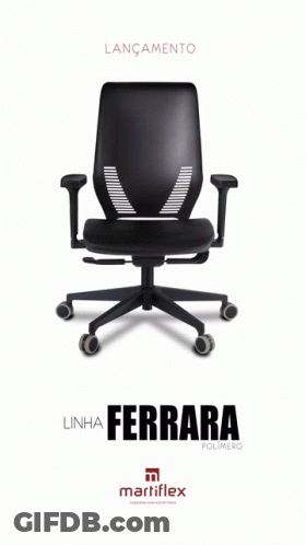 Black Office Chair With Ferrara On Bottom GIF