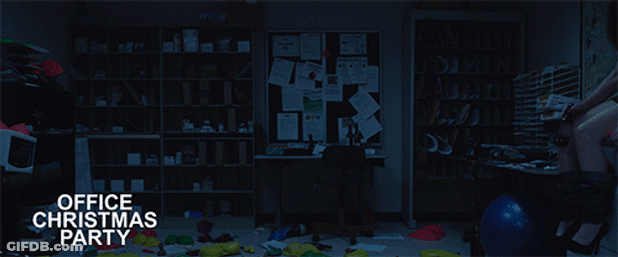 Black Out Office Christmas Party GIF