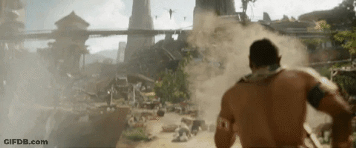 Black Panther Flying Animation GIF