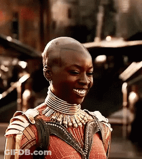 Black Panther Wakanda Okoye Wink GIF