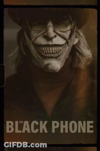 Black Phone Movie Poster Skull Mask Man GIF