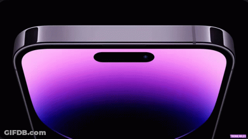 Black Phone With Purple Screen GIF
