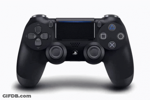 Black PlayStation Controller With Letter P GIF