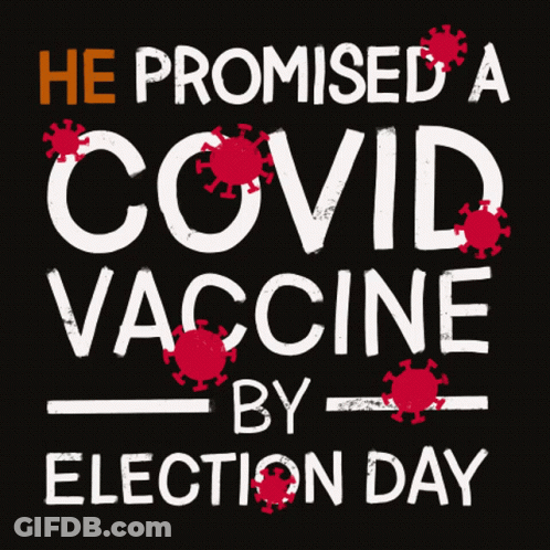 Black Poster Saying He Promised Covid Vaccine GIF
