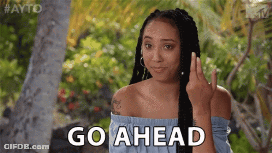 Black Pretty Lady Go On Go Ahead GIF
