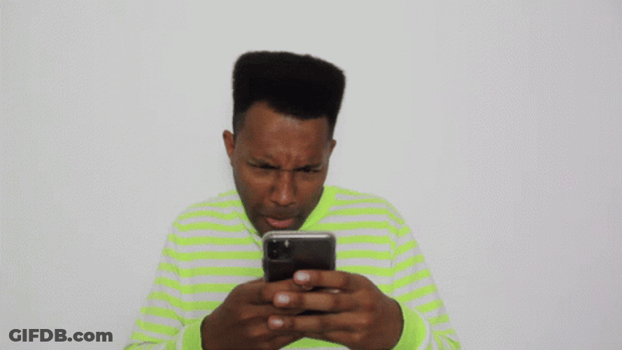Black Prez Serious Texting Reaction GIF