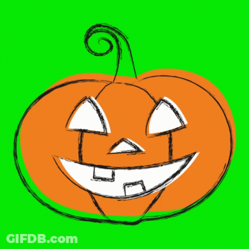 Black Pumpkin With Red Teeth GIF