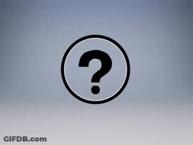Black Question Mark Icon Slow Spin GIF