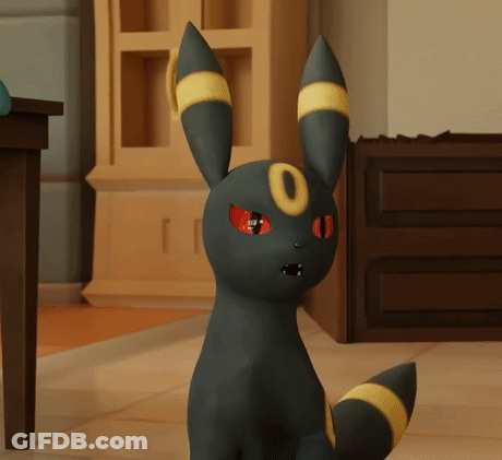 Black Rabbit With Yellow Ears And Yellow Nose Circle GIF