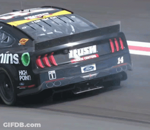 Black Race Car Number 14 GIF