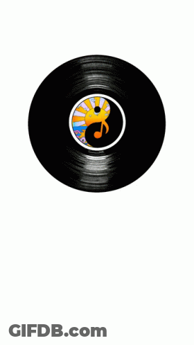 Black Record With Sticker Saying Alive GIF