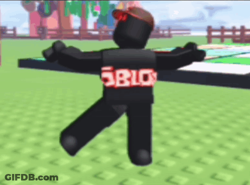 Black Roblox Character Dancing GIF