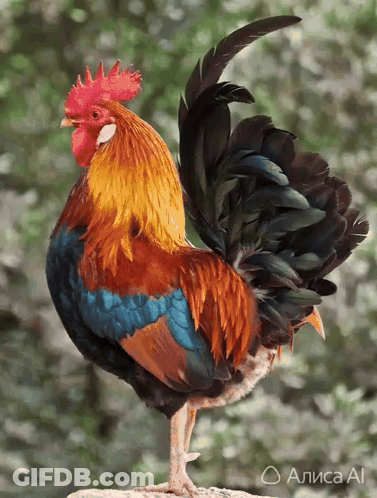 Black Rooster Red Beak TV You Want Some Of This Cock GIF