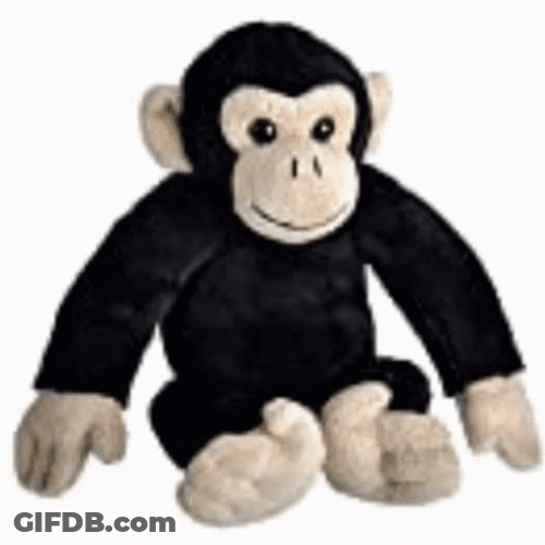 Black Rotating Monkey Spinning GIF