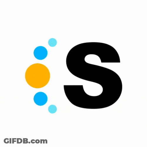 Black S With Flashing Circles GIF