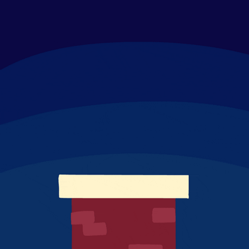 Black Santa From Chimney Greeting GIF