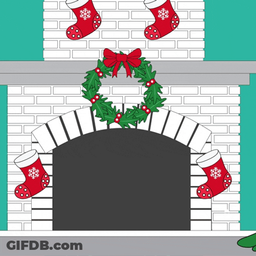 Black Santa Giving Gifts Card GIF
