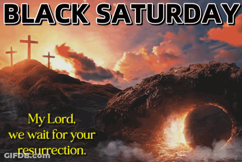 Black Saturday Poster Three Crosses On Hill GIF