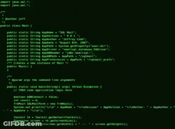 Black Screen Data Code GIF
