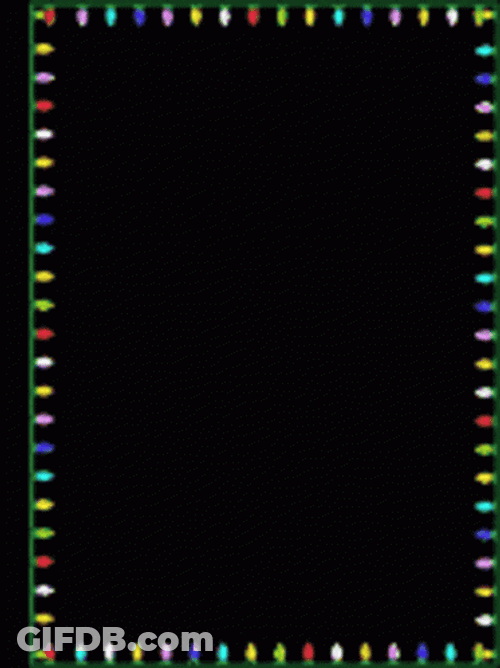 Black Screen Glittery Border GIF