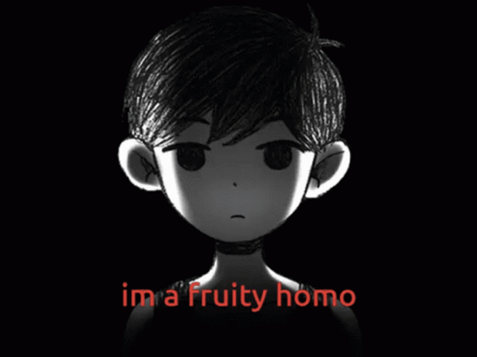 Black Screen I'm A Fruity Homo GIF