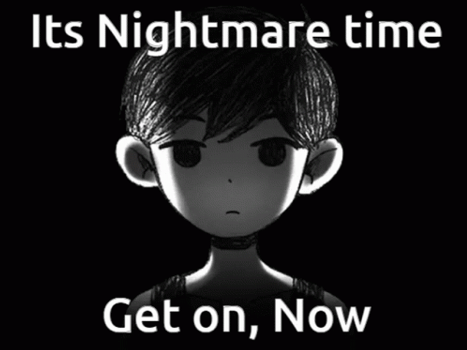 Black Screen Nightmare Time GIF