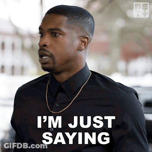 Black Shirt Gold Chain Man I'm Just Saying GIF