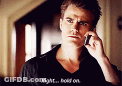 Black Shirt Man On Phone Right Hold On GIF