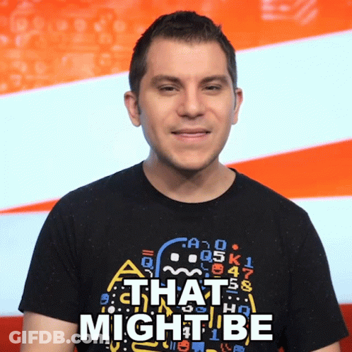 Black Shirt Man Saying Might Be On It GIF