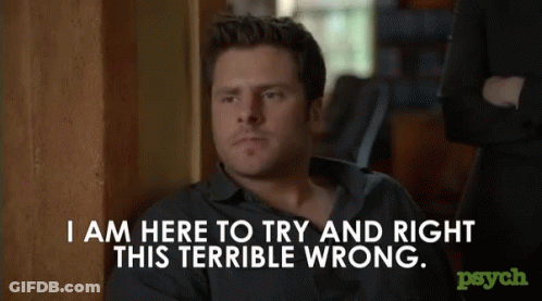 Black Shirt Man Vows To Right Wrong GIF