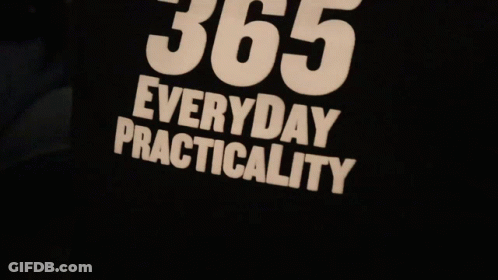 Black Shirt Saying 365 Everyday Practicality GIF