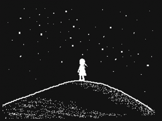 Black Shooting Star Girl GIF