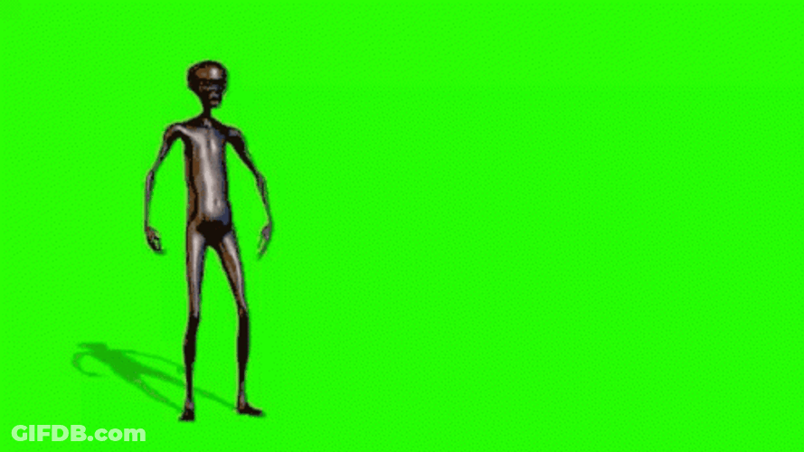 Black Skinny Dancing Alien GIF