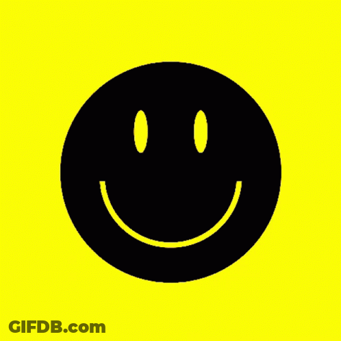 Black Smiley Face GIF