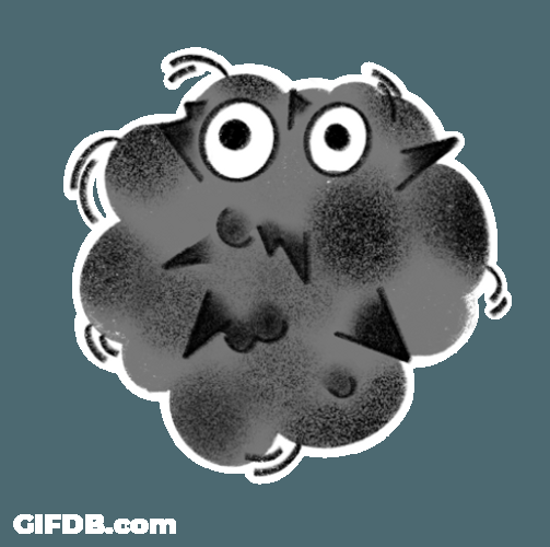 Black Smoke Doodle GIF