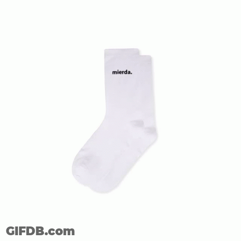 Black Socks Saying Mierda GIF