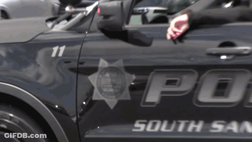 Black South San Francisco Police Car Number 11 GIF
