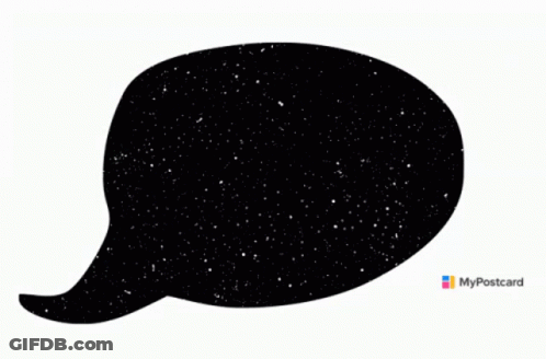 Black Speech Bubble Saying Silence Is An Answer Too GIF