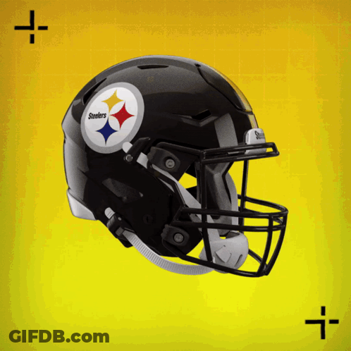 Black Steelers Football Helmet GIF