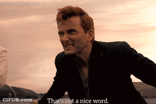 Black Suit Man Says That's Not A Nice Word GIF
