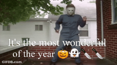 Black Suit Pumpkin Head Man Dancing In Cemetery GIF