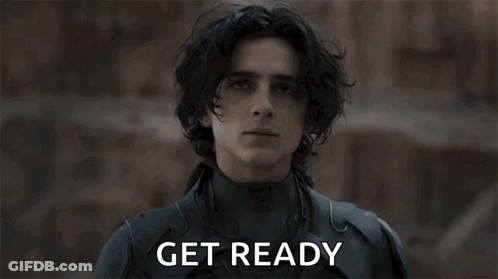Black Suited Man Holding Knife Saying Get Ready GIF