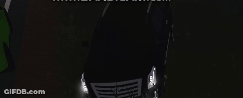 Black SUV Driving On Dirt Road At Night Video Game GIF