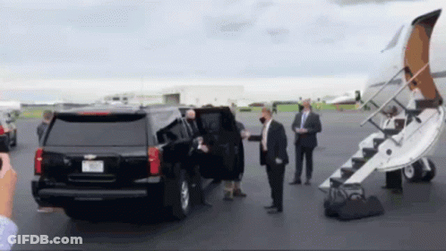 Black SUV With License Plate Saying NV GIF