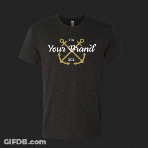Black T-Shirt Saying Ca Your Brand GIF