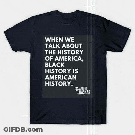 Black T-Shirt Saying When We Talk About The History Of America Black History Is American History GIF