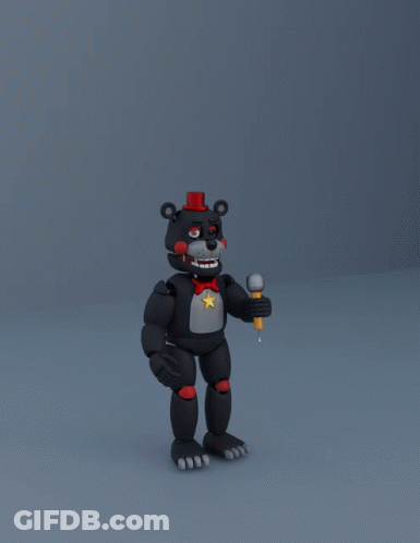 Black Teddy Bear Laying Down With White Teddy Bear Flying GIF