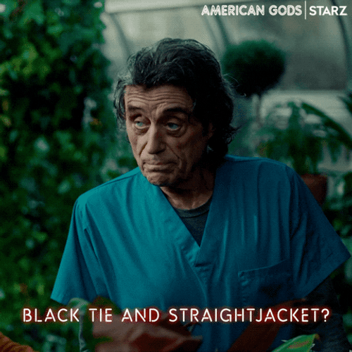 Black Tie And Straight Jacket American Gods GIF