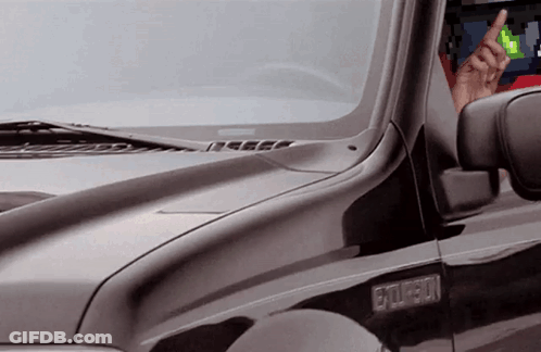 Black Truck With Excursion On Side GIF