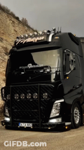 Black Truck With License Plate 34 Ta 1652 GIF